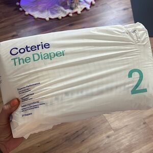 Unopened pack of size 2 COTERIE Diapers (31pack)